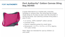 MYHA - Cotton Canvas Sling Bag