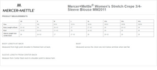 MFG- MERCER+METTLE™ Women's Stretch Crepe 3/4-Sleeve Blouse (2 color options!)