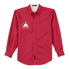 WI Senate - Tall Long Sleeve Easy Care Shirt (3 color options w/white State Capitol logo)