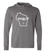 IPT - Bella Hooded Long Sleeve Tee (WI State Full Logo / 3 color options!)