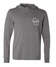 IPT - Bella Hooded Long Sleeve Tee (WI State Small Logo / 3 color options!)
