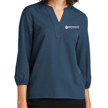 MFG- MERCER+METTLE™ Women's Stretch Crepe 3/4-Sleeve Blouse (2 color options!)