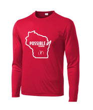 IPT - Sport Tek Long Sleeve Performance Shirt (WI State Full Logo / 4 color options!)
